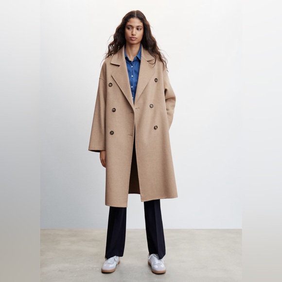 MANGO oversized wool coat - large - Picture 2 of 7